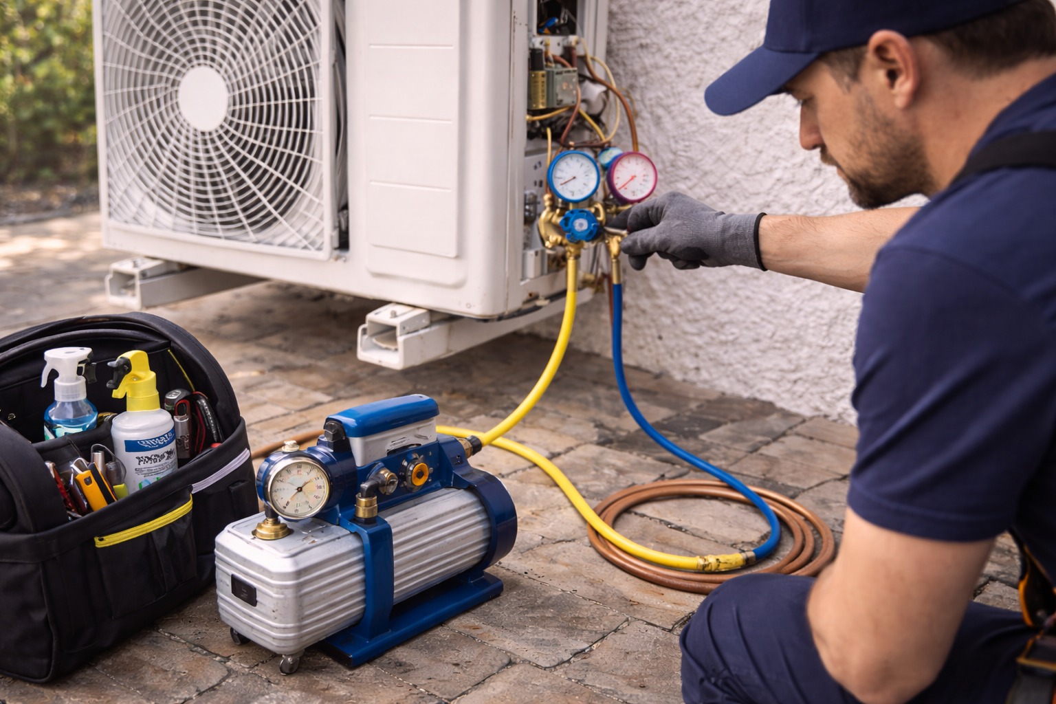 Service Recharge complète avec mise sous vide - Air Wood Clim